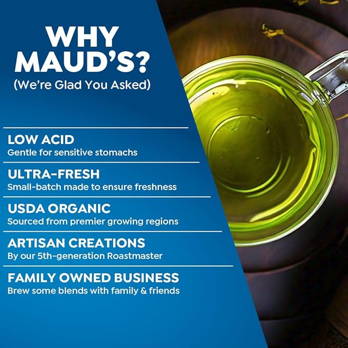 Maud's Organic Jasmine Green Tea Pods, 48 ct, Recyclable Single Serve Tea Pods – 100% Gourmet Blended Tea Leaves, Compatible with Keurig K Cups Maker - Bloomnest