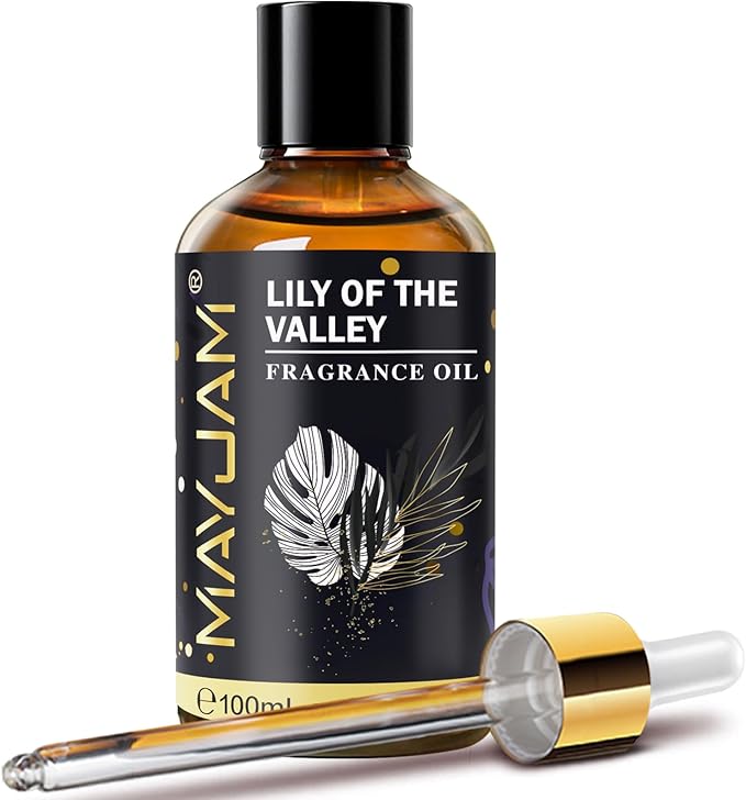 Lily of the Valley Fragrance Oil, MAYJAM 3.38FL.OZ Essential Oils for Diffusers for Home, Long Lasting Scented Oils for Soap Candle Making - 100ML MAYJAM