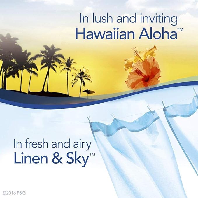 Febreze Car Air Fresheners, 2 Linen & Sky and 2 Hawaiian Aloha Scents, Odor Eliminator for Strong Odors (4 Count) - Bloomnest
