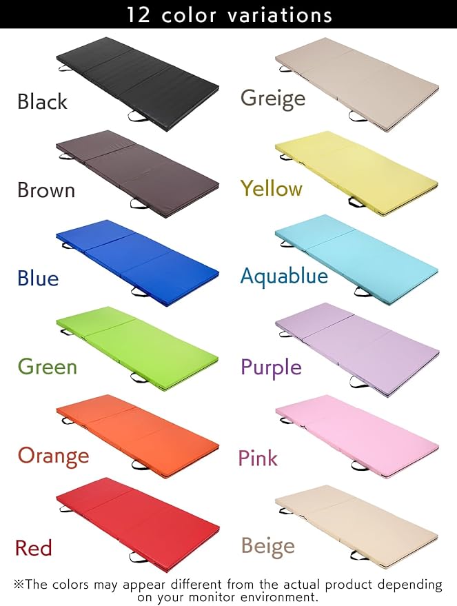 Gymnastics Mat Folding Stretch Mats 71"x31"x2" Exercise Muscle Training Children Play Horizontal Bar Mat Yoga Sports Soundproof Home Use - Bloomnest