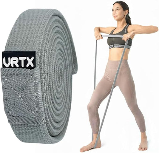 VRTX Fabric Resistance Bands for Men & Women | Long Exercise Band for Workout, Stretch, Yoga, Full Body Training | Soft Mesh Cloth, Non-Slip, High Durability Straps – Single Pack - Bloomnest