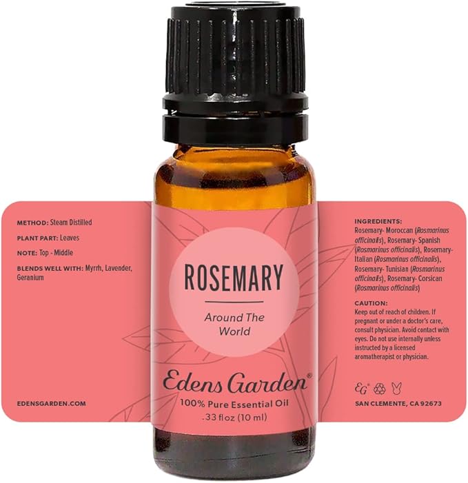 Edens Garden Rosemary Around The World Essential Oil- 100% Pure Premium Grade, Undiluted, Natural, Therapeutic, Aromatherapy, The Best for Skin, Face, Humidifiers 10 ml (.33 fl oz) - Bloomnest