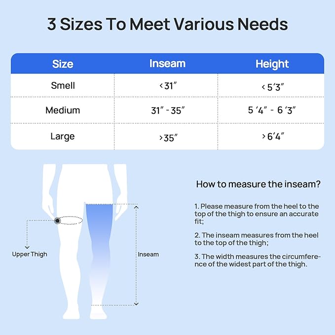 beoka Leg Massager for Circulation and Pain Relief, Cordless Air Compression Boots with 5 Modes 15 Intensities for Athletes Runners and Travelers, Leg Recovery System for Gift-L - Bloomnest