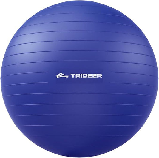 Trideer Exercise Ball for Yoga, Pilates & Fitness – Stability Ball Equipment for Home Gym & Office Chair, Core & Balance Training Accessories, Physical Therapy Equipment, Quick Pump Included, 5 Sizes - Bloomnest
