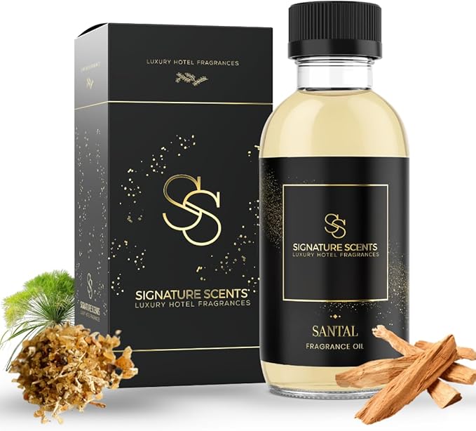 Luxury Hotel Diffuser Oil for Hotels and Homes - Aromatherapy Oils for use with an Essential Oil Diffuser at Home - Fragrance-Scent Diffuser Oil Blend (Santal) 4.05fl oz (120ml) - Bloomnest