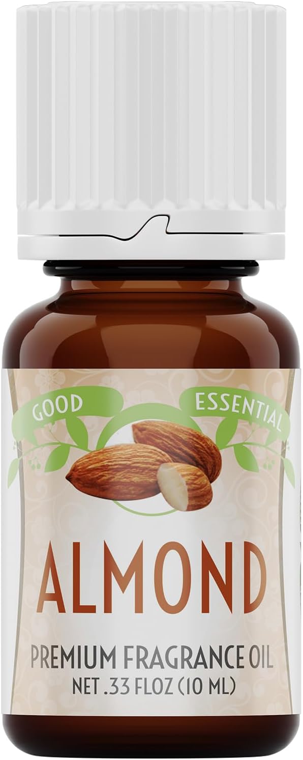 Good Essential – Professional Almond Fragrance Oil 10 ml for Diffuser, Candles, Soaps, Perfume, Aromatherapy 0.33 fl oz GoodEssential