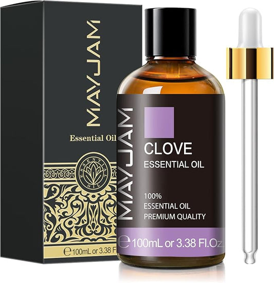 Clove Essential Oil, 3.38FL.OZ Pure Essential Oils by MAYJAM, Large Volume Clove Oil, Perfect for Aromatherapy Diffuser, Great for DIY Candle and Soap Making - Bloomnest
