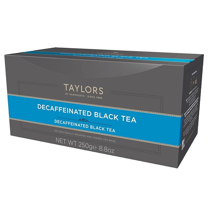 Taylors of Harrogate Decaffeinated Breakfast, Black Tea, Individually Wrapped Bags, 100 Count (Pack of 1), Rich, Bright & Balanced, Decaffeinated, Enjoy Hot or Iced, 100 Teabags - Bloomnest