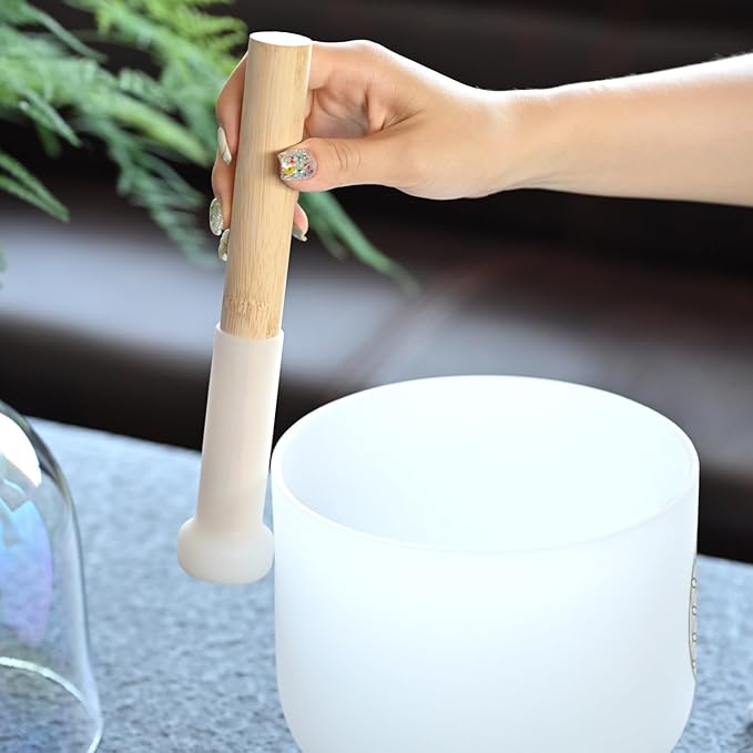 CVNC Crystal Singing Bowls Mallet Sound Bowl Healing Bowl Striker Mallet for Playing Crystal Meditation Yoga or Sound Baths - Bloomnest
