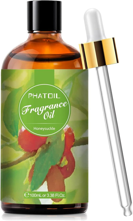 Honeysuckle 3.38fl.oz Fragrance Oil, PHATOIL Aromatherapy Essential Oils for Diffuser, Humidifier, Perfect for DIY Soap, Candle, Bath Bombs Making(100ml) - Bloomnest