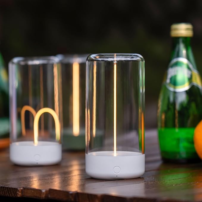 AUGE LIGHT Mini Minimalist Table Lamp Cordless LED Desk Lamp Rechargeable Modern Night Lights Portable Nightstand Lamps Unique Ambient Light Mood Lighting for Bedroom, Beside, Nursery - Bloomnest