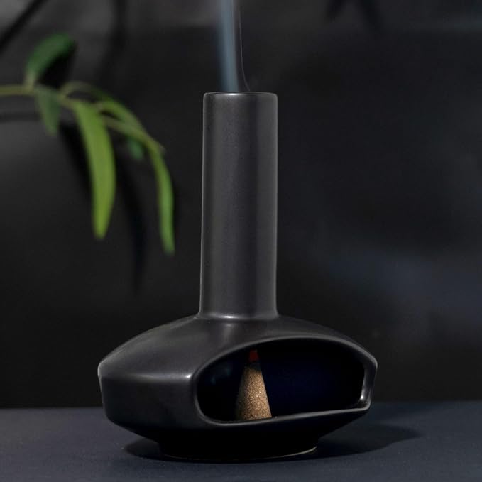 Handcrafted Mini Ceramic Chiminea Palo Santo Holder – Unique Incense Stick Burner for Meditation, Yoga, and Aromatherapy – Perfect Home Decor Accessory for Personal Rituals and Mindfulness Practices - Bloomnest