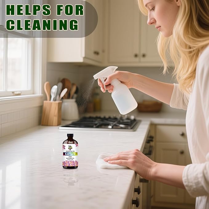 Lotus Essential Oil (4 oz/120 ml) — Lotus Oils for Aromatherapy, diffusers, humidifiers, Home fragrances, DIY Skincare, soap Making, DIY Candle, Relaxation, Yoga, and Meditation - Bloomnest