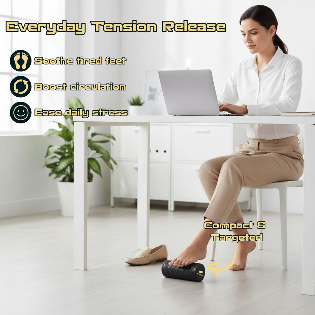 Fitizen Foam Roller – Muscle Massage Rehab Stiff Back Pain Physical Therapy Deep Tissue Firm Exercise Equipment Home Gym Stress Yoga Pilates for The Fit Citizen by FitNation