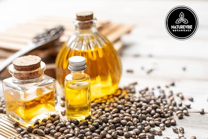 Naturevibe Botanicals Castor Oil 32 Ounces | 100% Pure and Natural | Great for Skin Care and Hair Care | Hexane Free Unrefined Oil for Enhanced Eyebrows and Eyelashes 32 Fl Oz | 946ml - Bloomnest