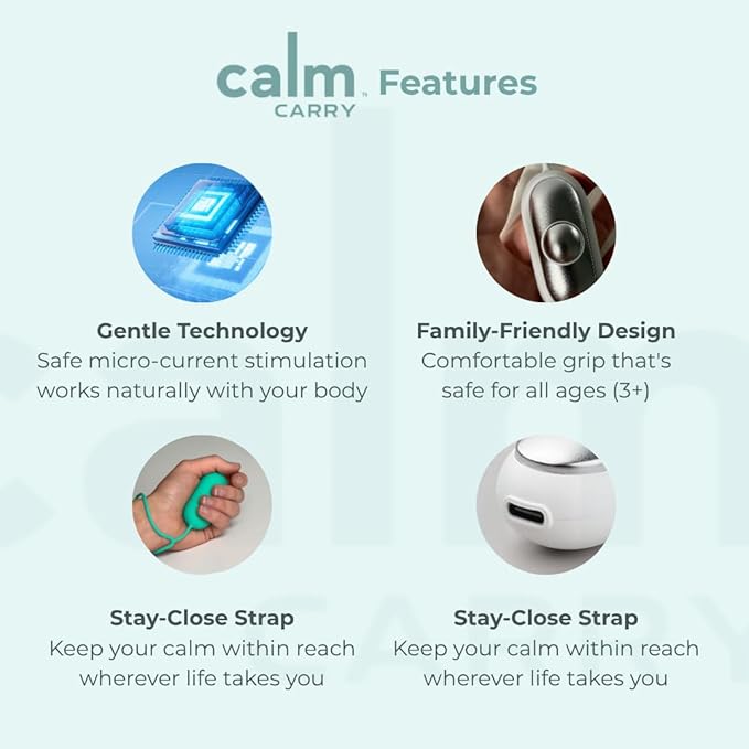 Glowco CalmCarry Sleep Aid Device – Handheld Microcurrent Relaxation Tool, Supports Calm, Focus & Gentle Relief, USB Rechargeable, Portable Wellness Device for Adults & Kids | Gray Calm Carry HomePage