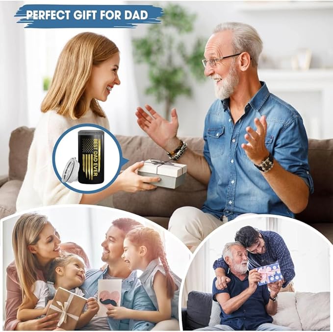 LASFOUR Best Dad Grandpa Ever Fist Bump Tumbler Outline Nation Flag Personalized Father‘s Day Custom Gift For Personalized Can Cooler Dad Tumbler, Birthday Gifts For Father From Kids, Husband Gifts - Bloomnest