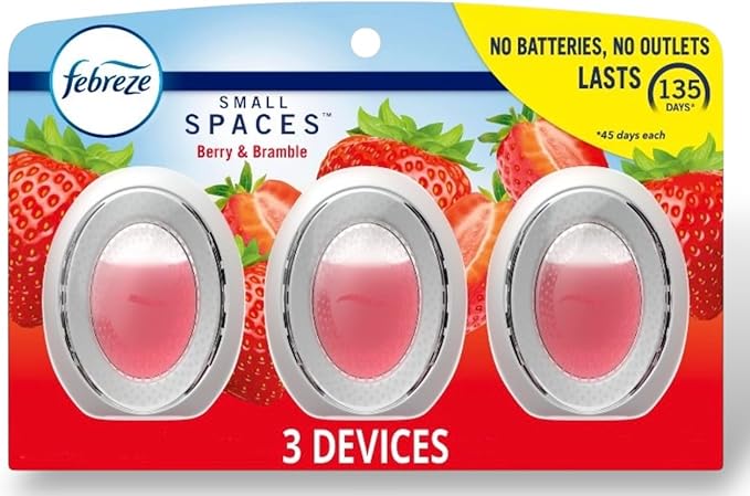 Febreze Small Spaces Air Freshener Berry & Bramble, .25 fl. oz., Pack of 4 - Bloomnest