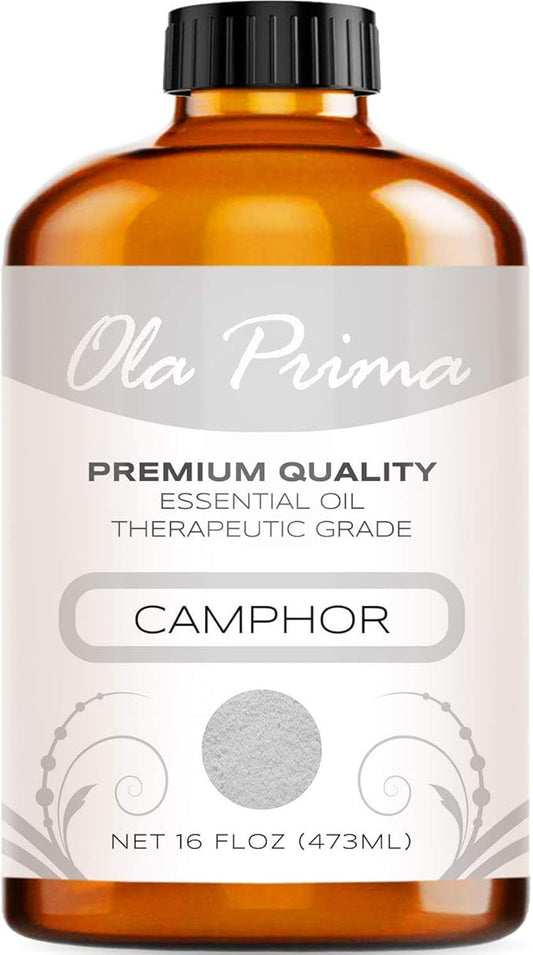 Ola Prima Camphor Essential Oil for Aromatherapy, Diffuser, Freshener (16 oz Bulk) - Bloomnest