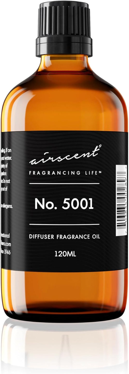 AirScent Baccarat Rouge Inspired Diffuser Oil - Perfume Dupe - Premium Fragrance Oil No. 5001 for Ultrasonic and Waterless Diffusers and Crafting - 120 mL, 4 fl oz Glass Dropper Bottle - Bloomnest
