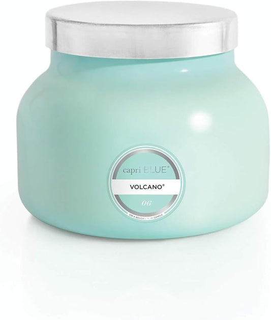 Capri Blue Volcano Scented Candles - Luxury Glass Jar Candles for Home Scented with Tropical Fruit & Sugared Citrus - Soy Wax Blend - Capri Blue Volcano - Aqua Color (19 oz) - Bloomnest