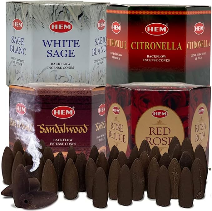 Variety Backflow Incense Cones for Waterfall and Mat Bundle Inciensos Aromaticos|Incienso|Inciense|Insienso TRUMIRI