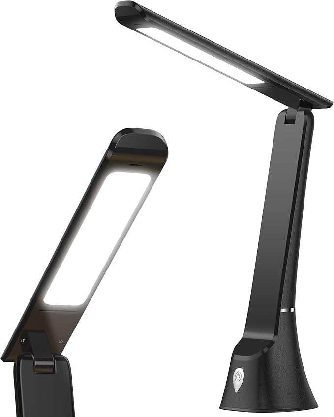 Light Therapy Lamp, 10000 LUX UV-Free LED Sunlight Light, Full Spectrum Mood Light Hayyp Lamp, Touch Control Desk Lamp with Night Light Function Work Office Home -Black - Bloomnest