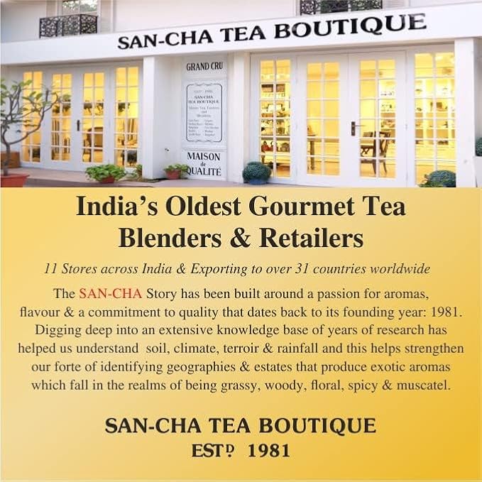 Sancha Tea Boutique, Cinnamon Green Tea, 100g Whole Leaves, High Mountain Green Tea blended with real Cinnamon - Bloomnest