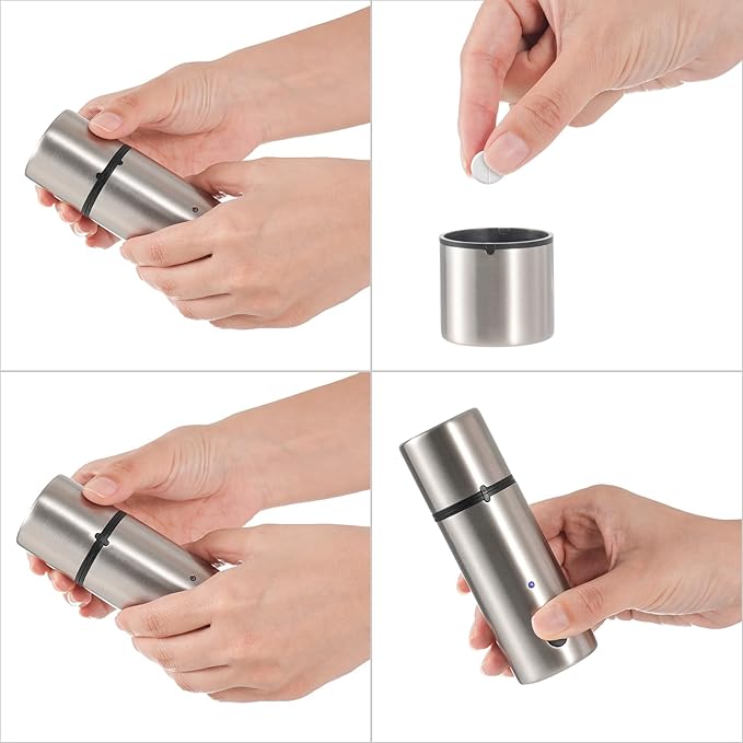Remedic Cordless, Electric Pill Crusher & Grinder – Compact Stainless Steel Tablet Pulverizer – Rechargeable & Portable – One-Touch Operation – Fine Powder for Seniors, Pets, Kids – Herb Grinder - Bloomnest