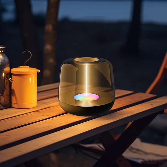 Touch Control Bedside Lamp, Portable Rechargeable Table Night Light with 5 Dynamic Effects & Dimmable 2700K Warm White/RGB Color Changing, IP44 Waterproof for Nursery, Camping, Decor - Bloomnest