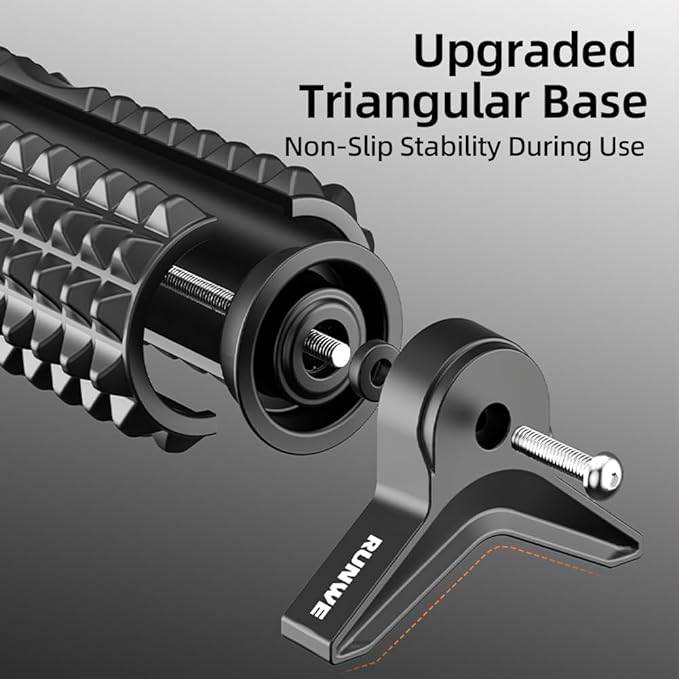RUNWE Foam Roller with Stand - Bracket Foam Roller for Back Pain, 21 inch Trigger Point Deep Tissue Massage Roller, Medium Density Grid Bracket Foam Rollers, Leg Roller for Muscles Deep Tissue - Bloomnest