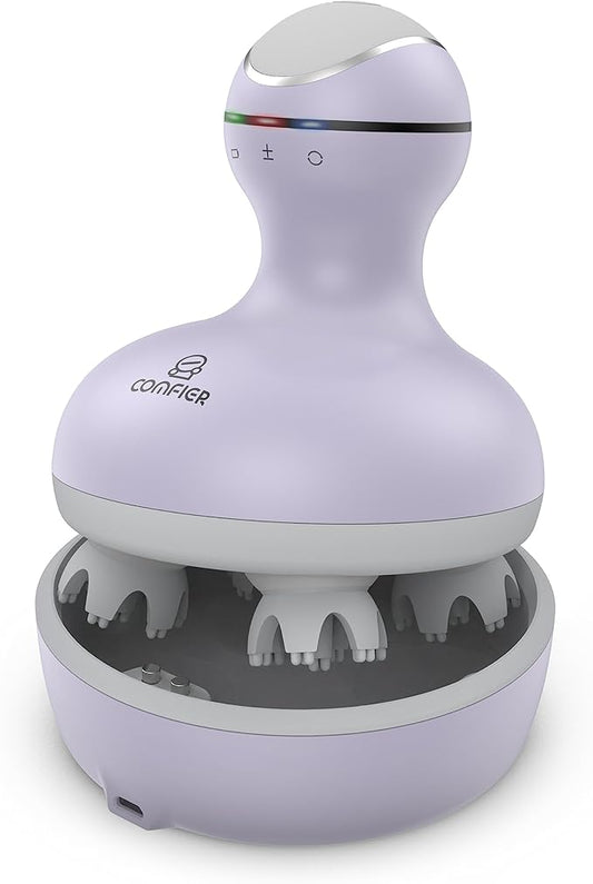 COMFIER Electric Scalp Massager with Mutlti-Modes Vibration, Portable Handheld Head Scratcher for Hair Growth,Waterproof Head Massager for Full Body,Dog Cat Massager for Deep Clean and Stress Relax COMFIER