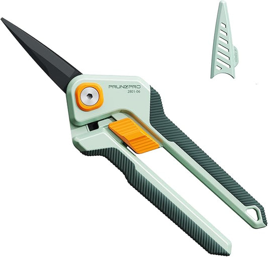 PrunePro Garden Scissors Pruning Shears Sharp Stainless Steel Non-Stick Teflon Coating Blade for Precise Cuts Garden Snip Bonsai Clippers for Plants Rose Flower - Bloomnest