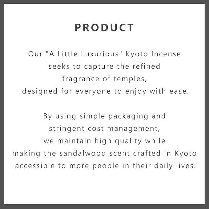 Kyoto Sandalwood Incense Sticks - Japanese Temple Aroma, Ideal for Relaxation & Meditation, Approx. 60 Sticks (0.044 Pounds) - Premium Quality Incense for Spiritual & Home Use incienso Nagomikobo - Bloomnest