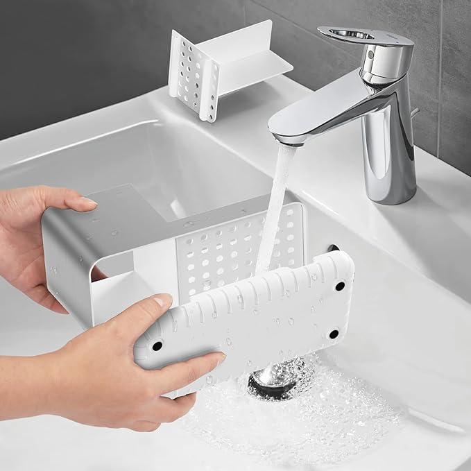 Toothbrush Holders for Bathroom Countertop Organizer, Brushed Nickel Tooth Brush Holder, Kids Electric Toothbrush and Toothpaste Holder with Drainage (Brushed Silver) - Bloomnest