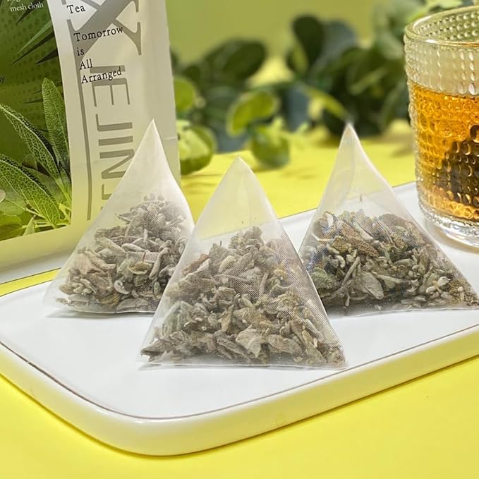 XIEJINJI Sage Tea, 40 Count, Made with 100% Natural Sage Leaves, No Additives & No Sugar & No Caffeine, Eco-Conscious Tea Bags - Bloomnest