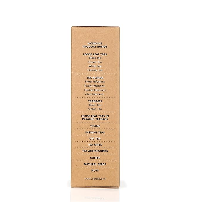 Octavius Assorted 5 Loose Leaf Tea Samplers | Indian Masala, Cardamom, Cinnamon, Kashmiri Kahwa, Tulsi Green Tea | Perfect For tea & Green Lovers | 25 cups (5 packs of 10gm each) | Mothers Day Gift - Bloomnest