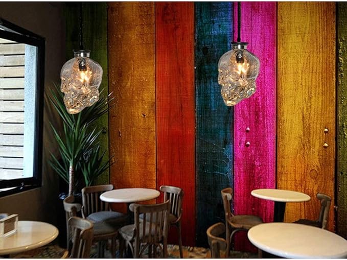 NIUYAO Pendant Light Lamp Dome Shade Hanging Ceiling Light (Skull Shape)