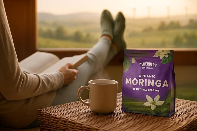 Cederberg Tea Company Organic Moringa Tea — 30 Tea Bags | Organic Herbal Tea From Single Origin | Eco-Friendly Tea Bags | Non-GMO Caffeine Free Tea With Zero Sugar - Bloomnest