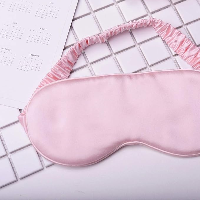 Silk Sleep Mask Light Blocking Luxury 100% Mulberry 19mm Silk Eye Mask Eye Cover Blindfold Ultra Soft Light & Comfy Anti Aging Skin Care with Travel Bag Gift Package - Bloomnest