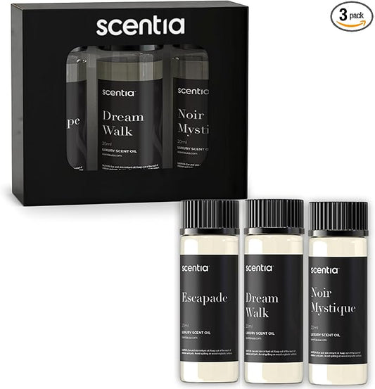 Scentia Hotel Inspired Collection Diffuser Oils – 3×20ml Aromatherapy Set | Luxury Scents Inspired by 5-Star Hotels | Gift-Ready Essential Oil Blend - Thanksgiving & Holiday Gift - Bloomnest