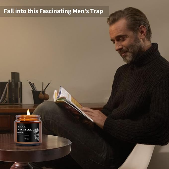 Scented Candle Set | Men Candle Set - 6 Pack Candles for Home Scented, Aromatherapy Candle for Men,150 Hour Burn Time, Masculine Candles Gifts for Birthday, Father's Day - Bloomnest
