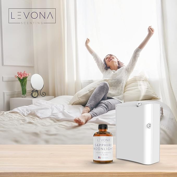 Levona Scent Essential Oil - Fresh Aroma for Home, Office, Hotel & Spa, Perfect in Humidifiers and Diffusers, Luxury Fragrance, with Lemon & Aqua Marine Notes - 500ml/ 17 fl oz, Sapphire Moonlight LEVONASCENT