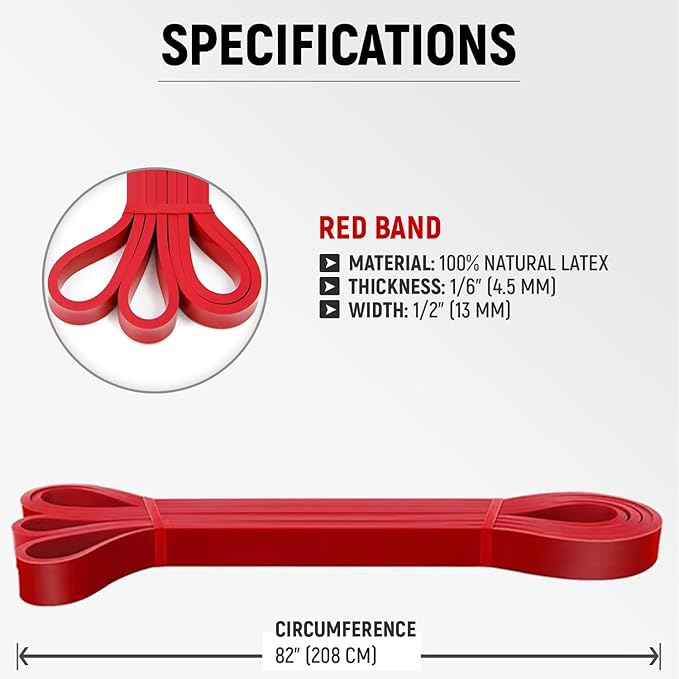 Pull Up Assist Bands - Heavy Duty Resistance Bands for Body Stretching, Powerlifting, Resistance Training