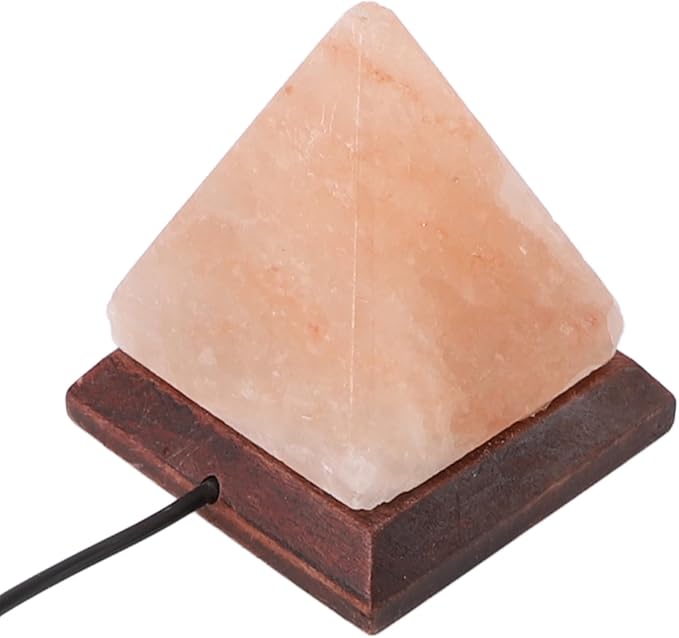 Keenso Himalayan Salt Lamp USB RGB 7 Colors Changing Hand Carved Pyramid Lamp for Home Night Light, USB Himalayan Salt for Bedroom Office Living Room - Bloomnest