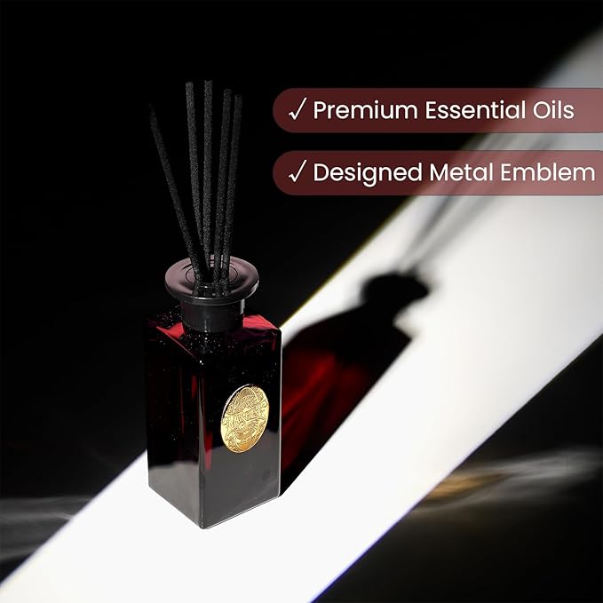 M&SENSE 6.3 oz Large Reed Diffuser Set | Rose Princess Scent Oil Diffuser with Sticks | Hotel Collection Non-Toxic Essential Oil |for Bedroom Bathroom Living Room - Bloomnest