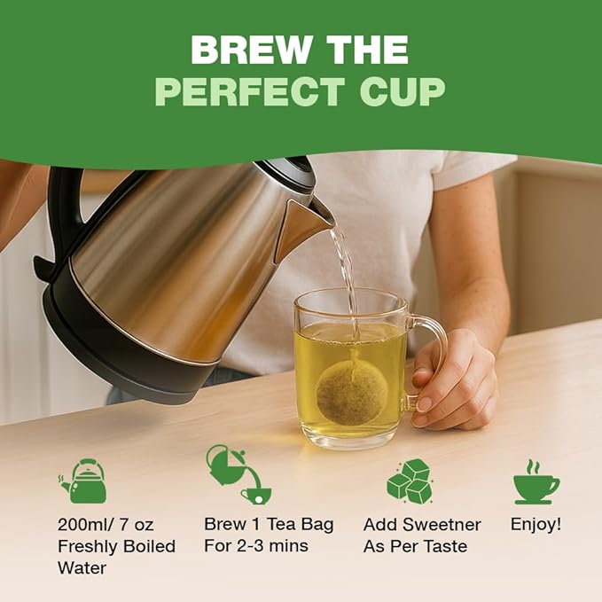 HANDPICK Lemon Balm Tea Bags – 100 Count | 100% Pure & Naturally Dried | Caffeine-Free Herbal Tea with Citrus Flavor & Aroma | Premium Lemon Balm Leaf for Calming and Digestion Support - Bloomnest