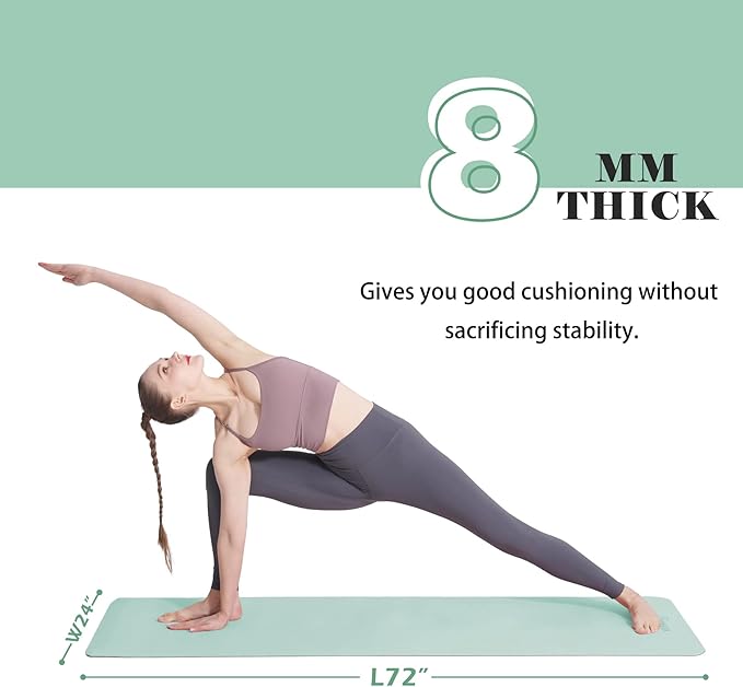 UMINEUX Yoga Mat Extra Thick 1/3'' & 2/5" Non Slip Yoga Mats for Women Eco Friendly TPE Fitness Exercise Mat with Carrying Sling & Storage Bag - Bloomnest