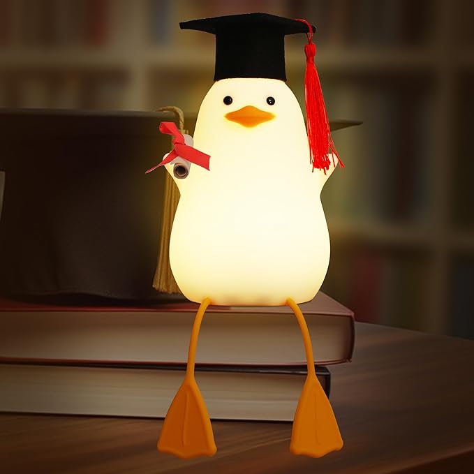 Attivolife Preschool Graduation Gift - Duck Night Light with Dimmable, LED Silicone Lamp, 2024 Cute Kindergarten Pre-K Graduation Gift for Kid Boy Girl - Bloomnest