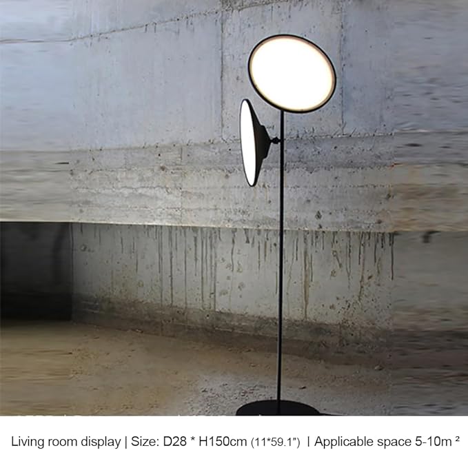 Contemporary Black Floor Lamp Nordic Art Family Living Room Bedroom Creativity Atmosphere LED Decorative Standing Light (D) - Bloomnest